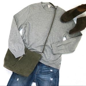 J. Crew gray crew neck sweater